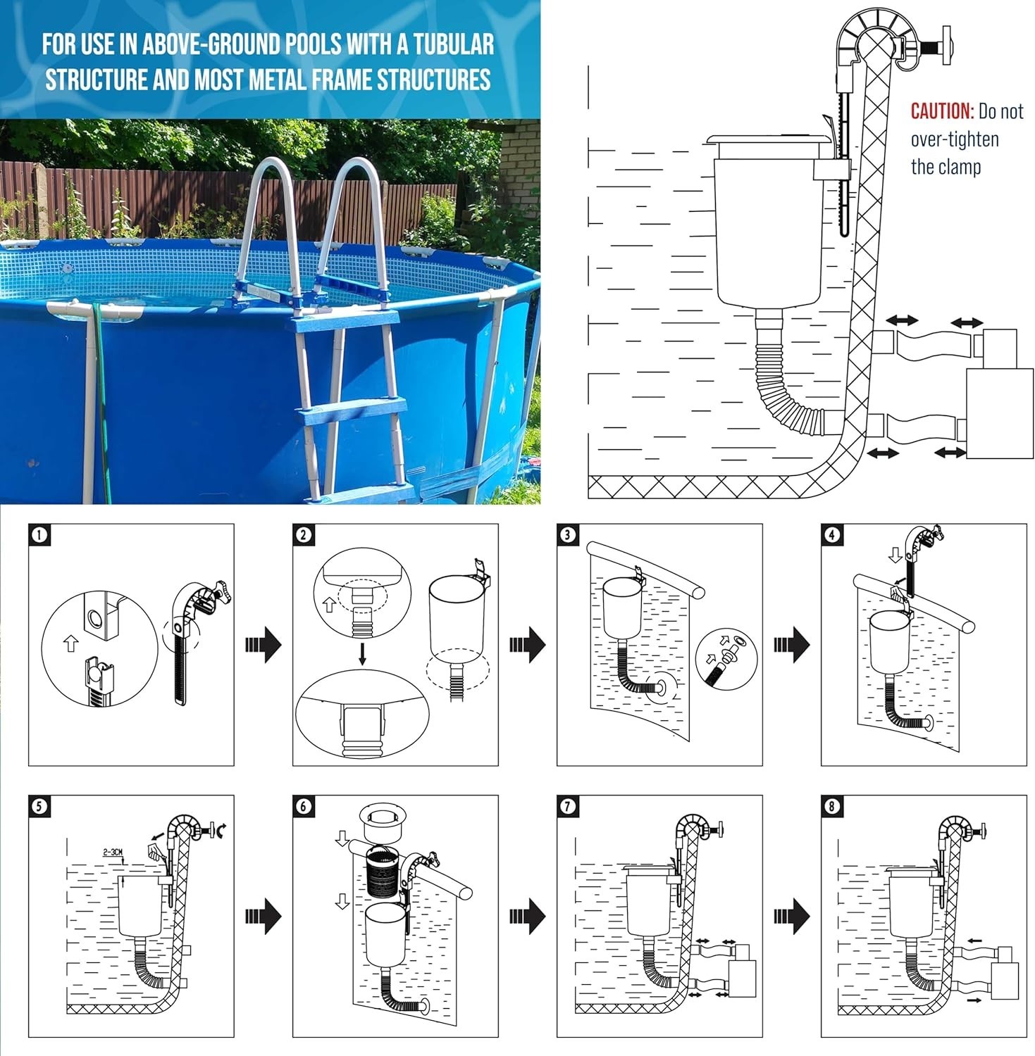 Teal Floating Pool Skimmer – Effortless Above Ground Cleaning with Debris Basket