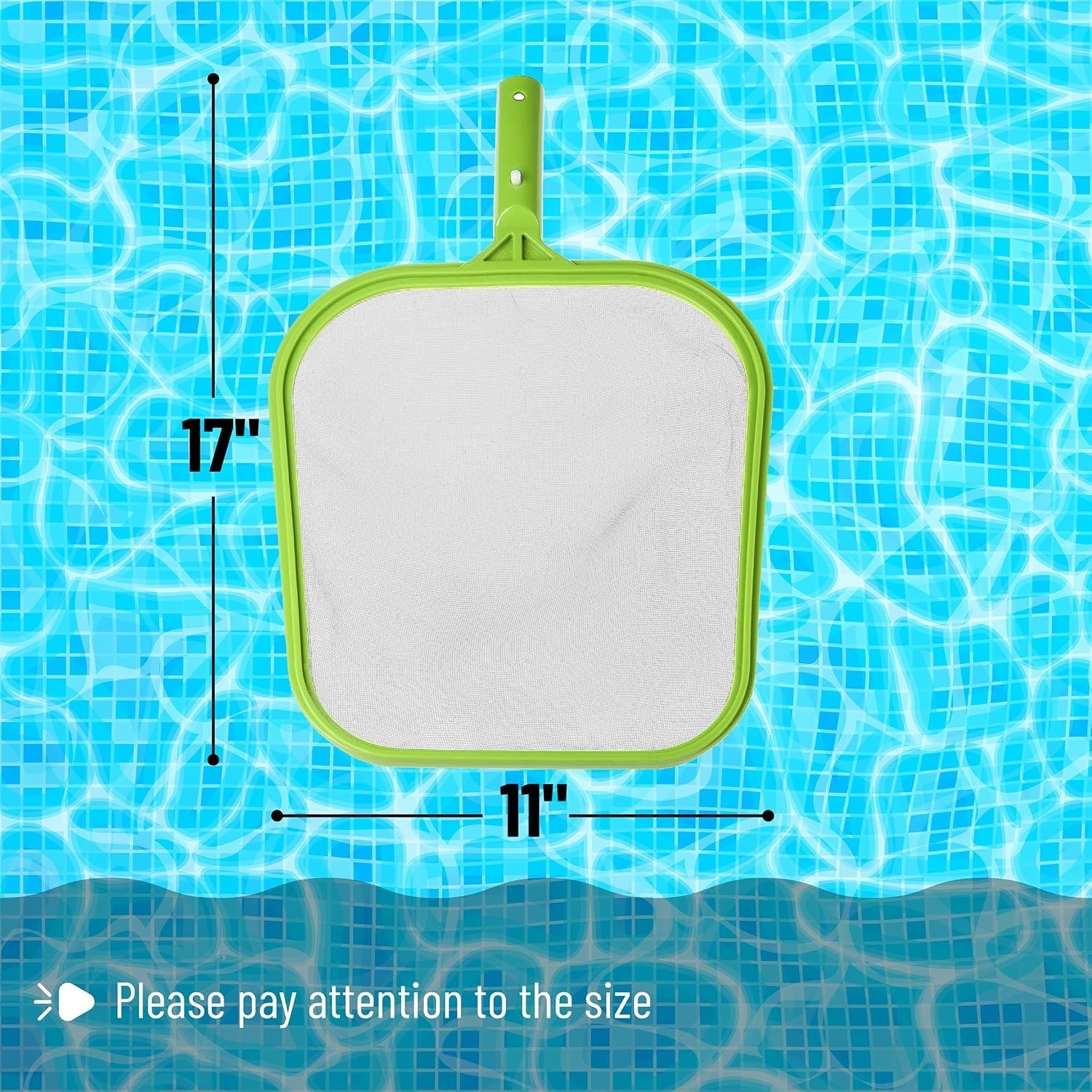 Large Surface Area Pool Skimmer Net – Easily Maneuverable & Light Weight