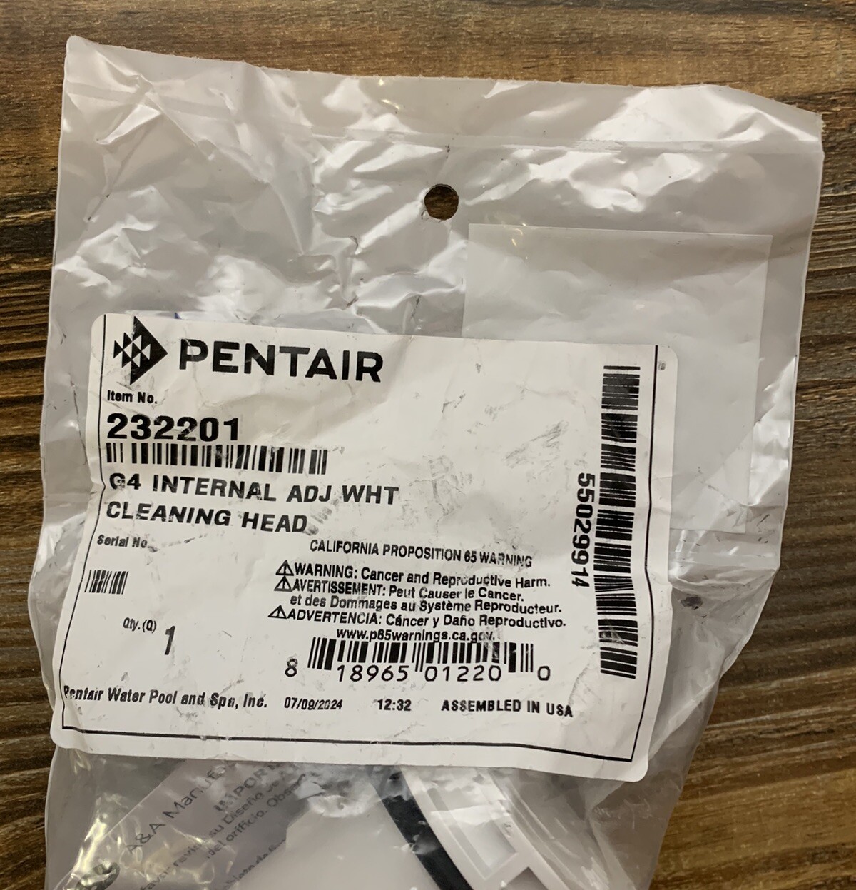 Cleaning Head, A & A , G4 Internal Adjustable White Cleaning Head Pentair Pools