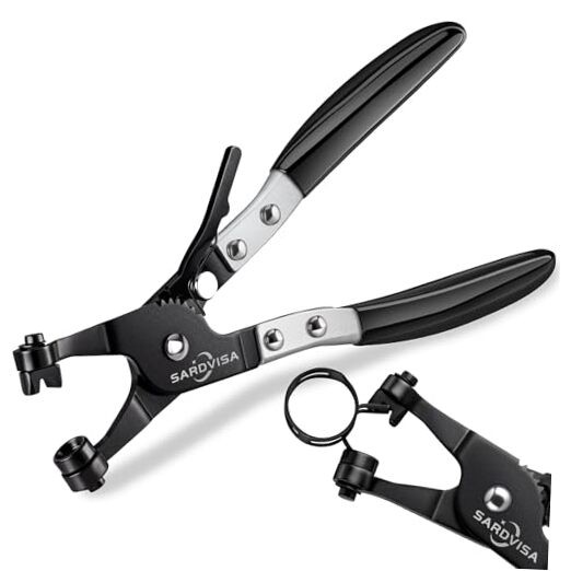 Hose Clamp Pliers, Heavy Duty Hose Clamp Tool with Locking Gear ＆ Black Non