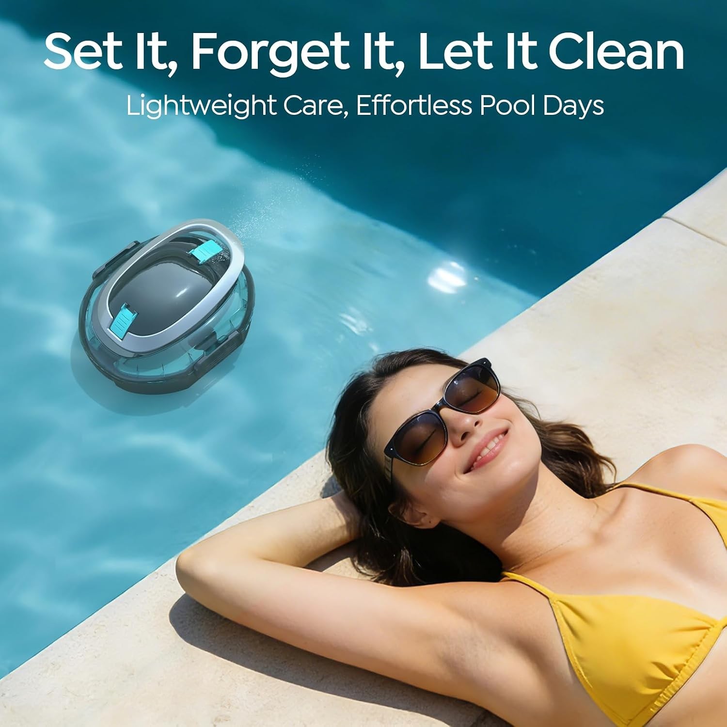 S2 Robotic Vacuum for Pools – Coverage Up to 766 Sq Ft, Lightweight Design