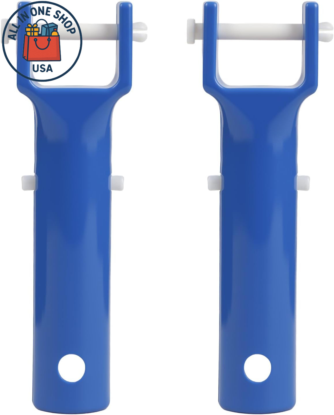 Pool Vacuum Head Handle Replacement Parts with V-Clip & Pin – 2 Pack