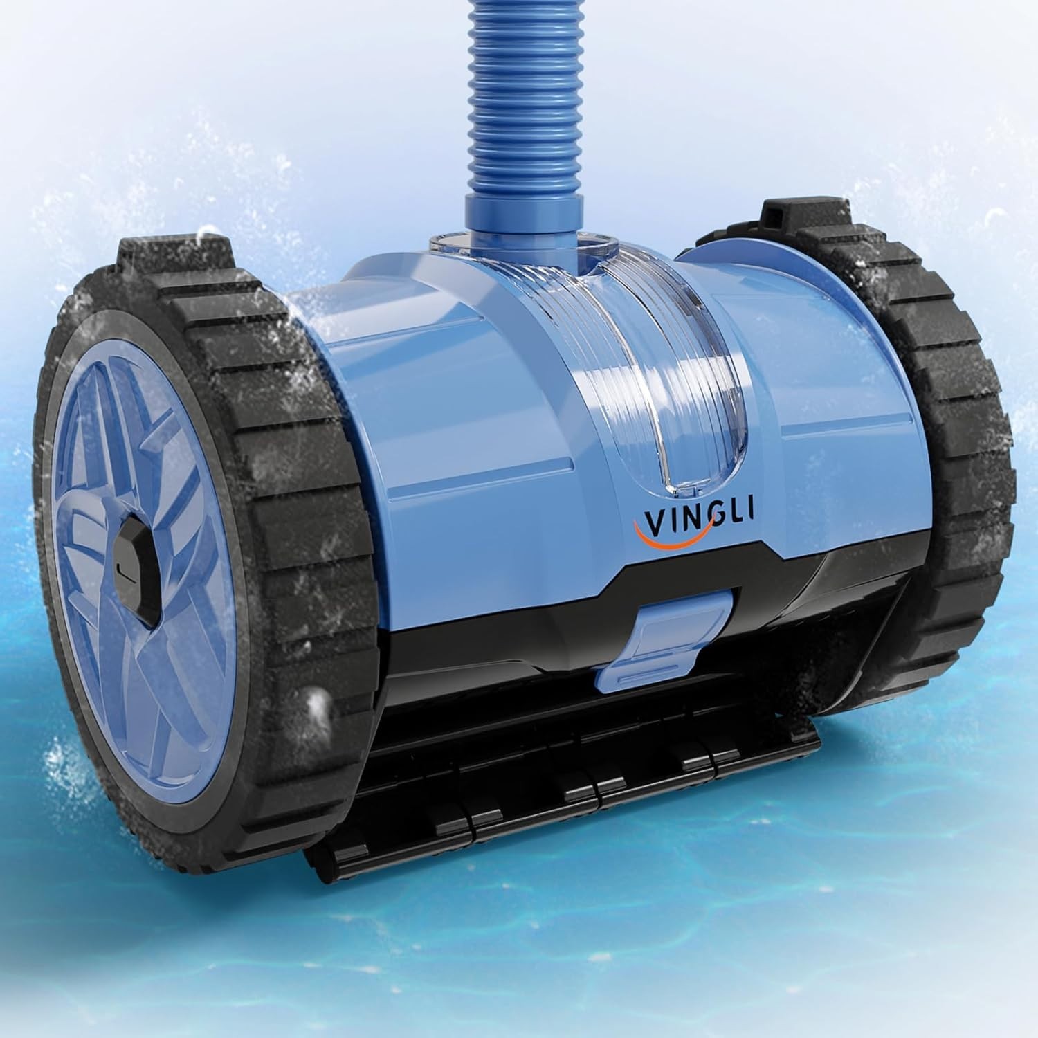 Pool Cleaner Automatic Suction-Side Wall Climber Blue & Gray 39.6ft Hose