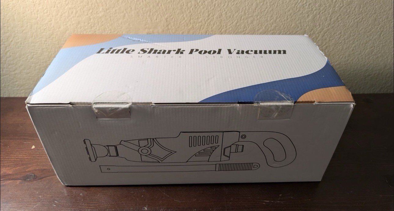 Little Shark Cordless Pool Vacuum Portable 60min Above Ground w/Pole Filters