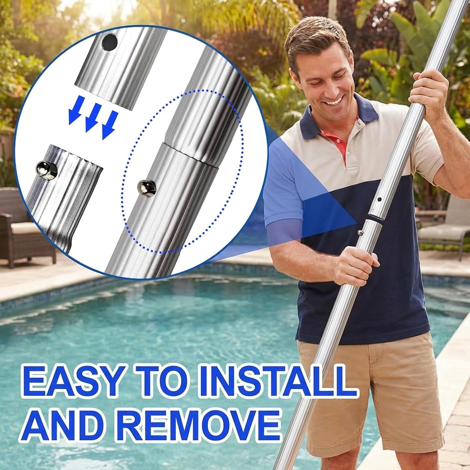 Hook for All Robotic Pool Cleaner with Swimming Pool Pole, Accessories Hook C…
