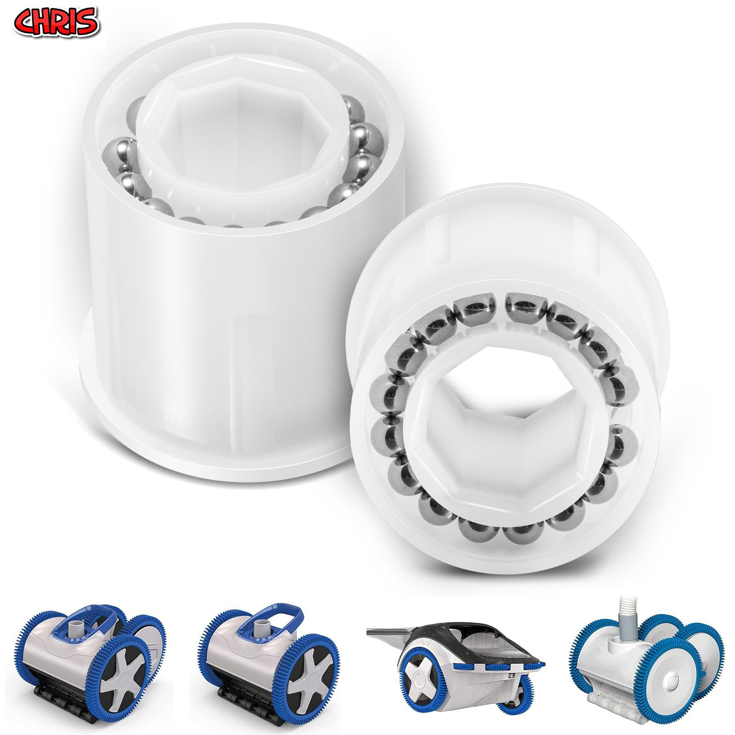 2PCS Wheel Bearing Kit PVX976PK2 For Hayward AquaNaut, Poolvergnuegen, Phoenix