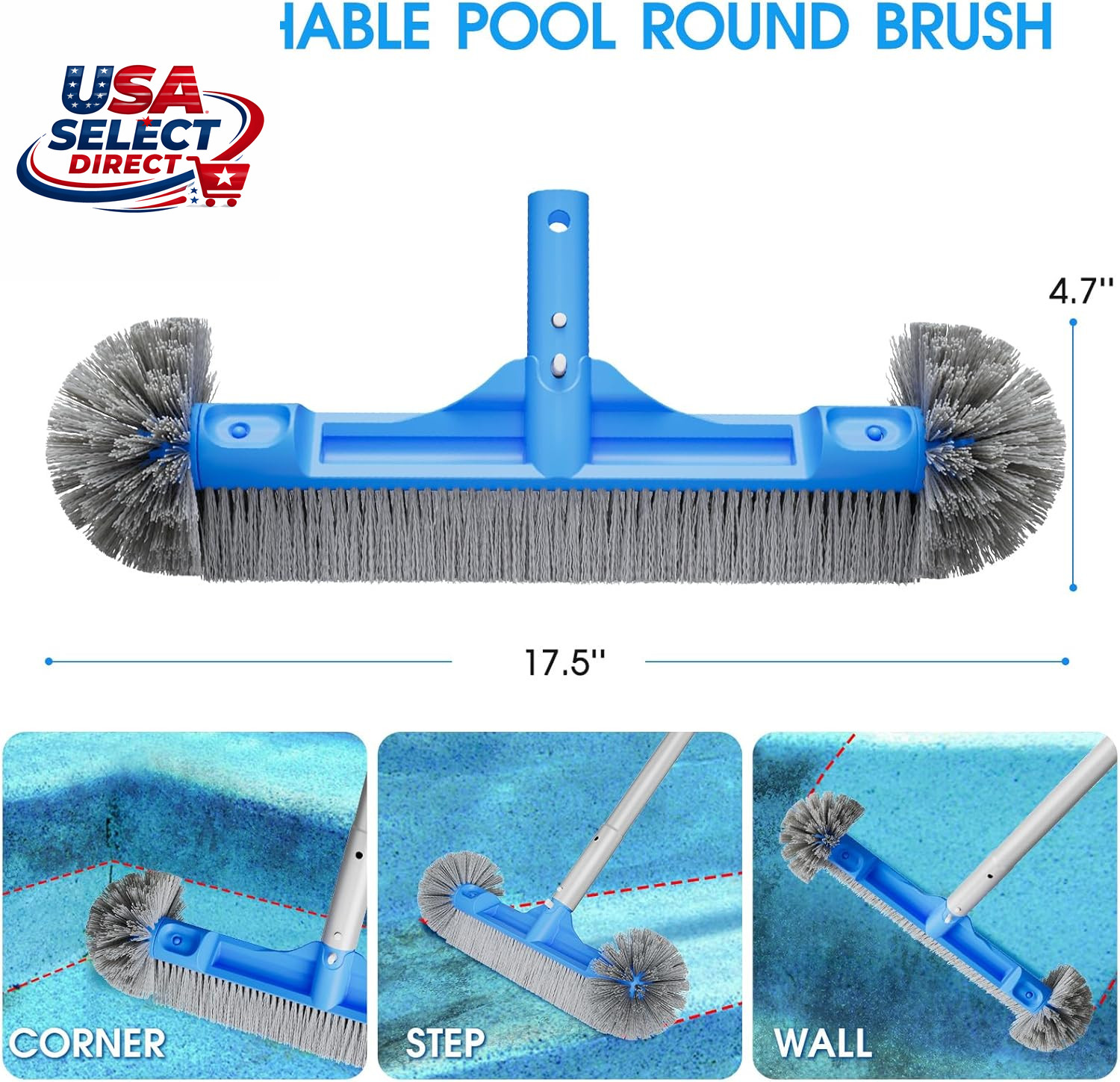All in One Pool Cleaning Kit – Nylon Net, Brush, Skimmer, Floater