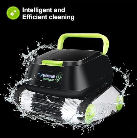 Cobalt Intelligent Pool Cleaner | Wall Climb, 3-Hr Timer, Fast Drain | 45ft Cord
