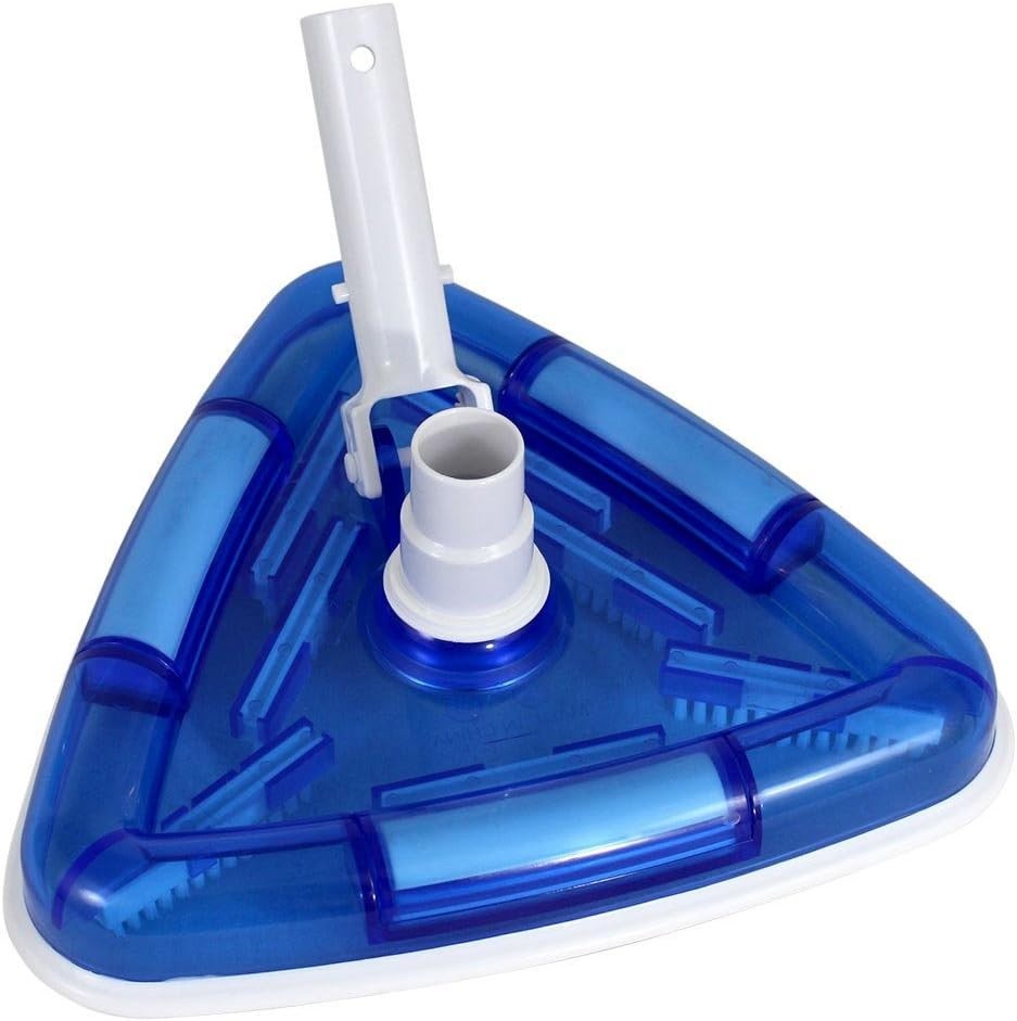 Kokido K052 Transparent Triangular Pool Vacuum Head Blue Lightweight