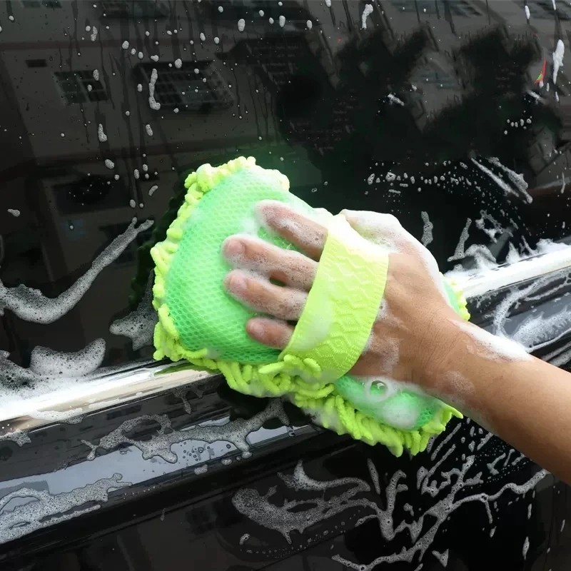 Microfiber Car Washer Sponge Cleaning Car Care Detailing Brushes Washing Towel
