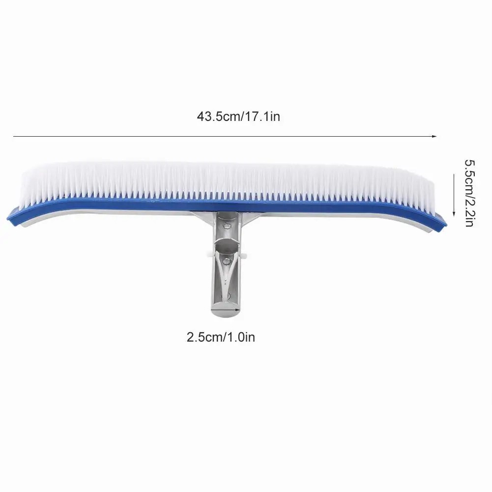 Professional Heavy Duty 18&Prime; Swimming Pool Floor Wall Cleaning Brush Head Tool