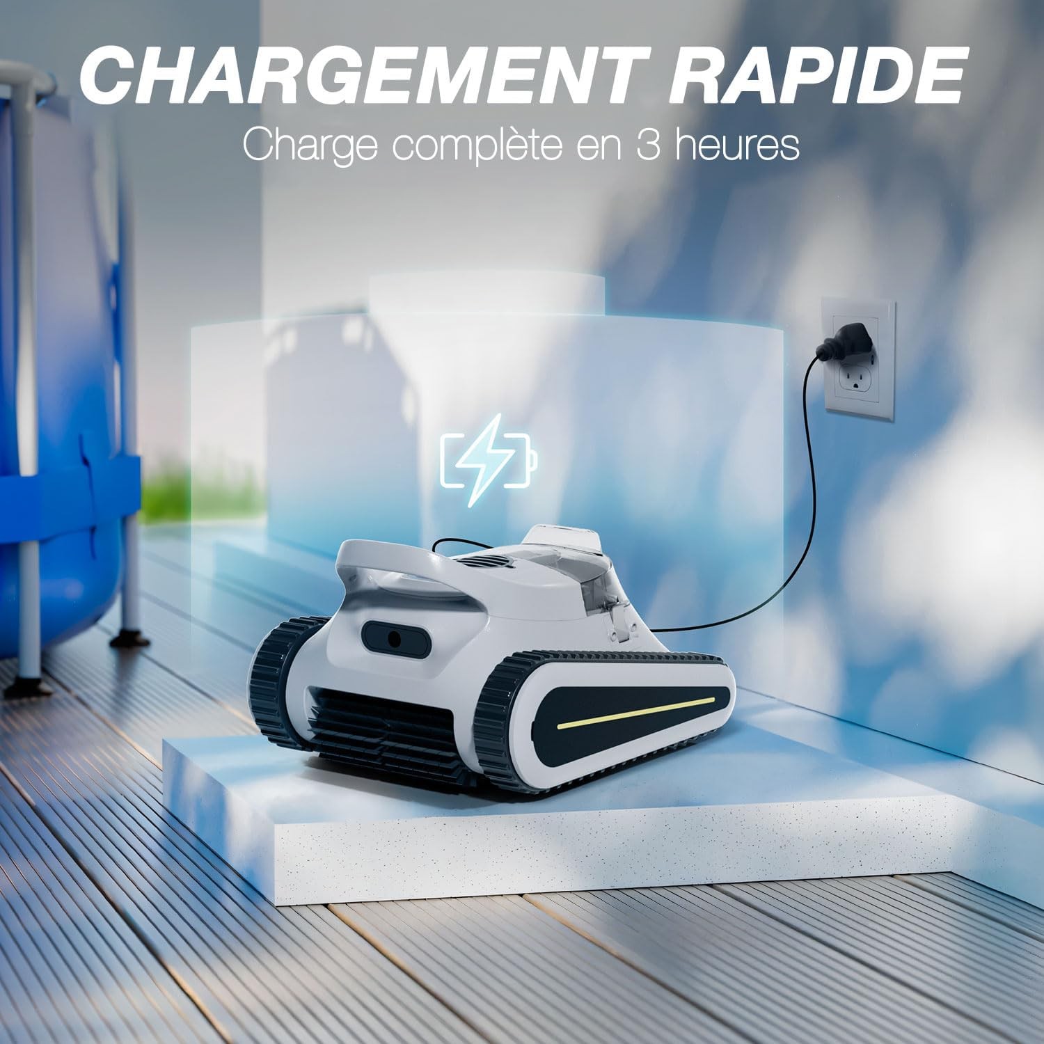 Seauto Abys 300 Cordless Robotic Pool Cleaner – Floor, Wall & Waterline