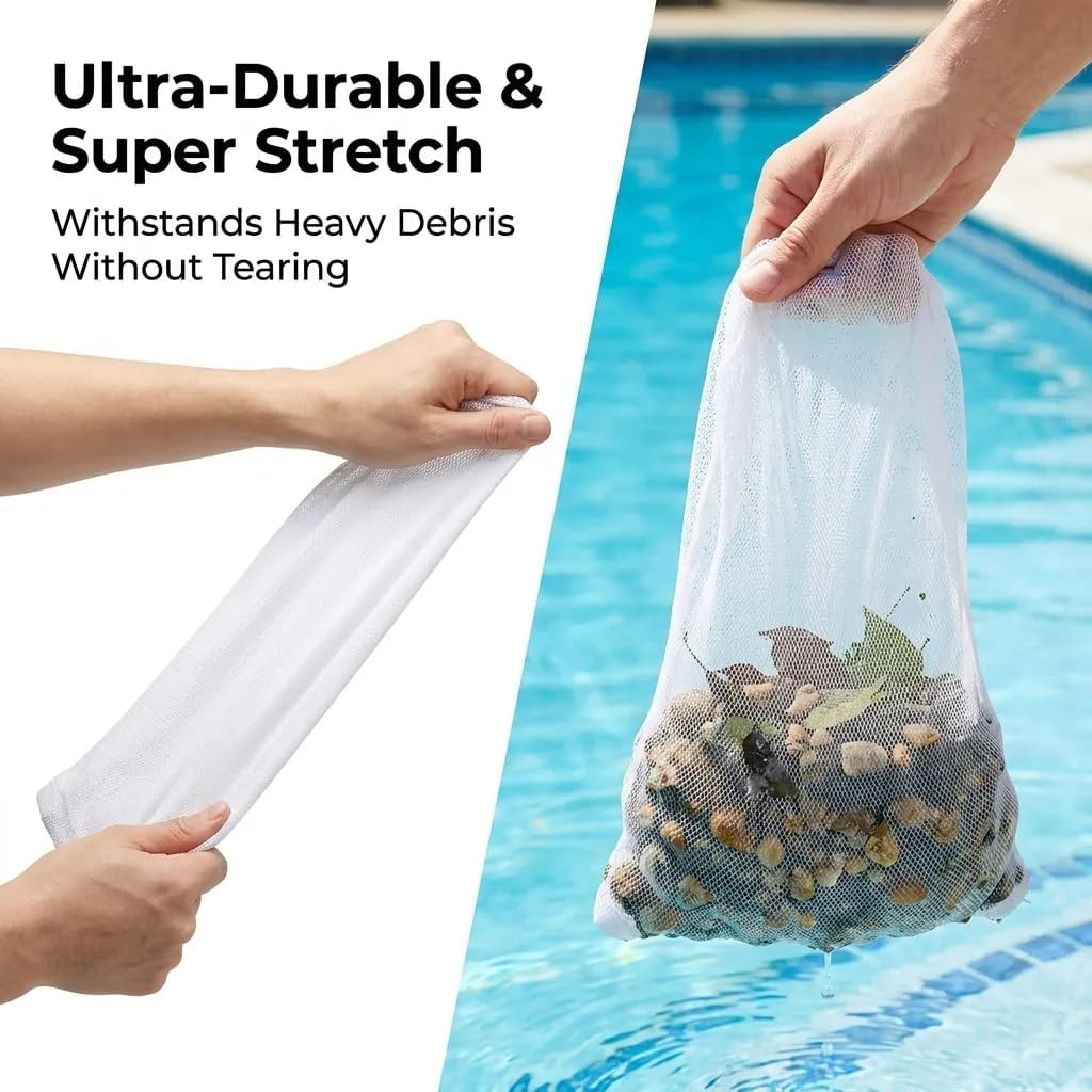 100 Pack Pool Skimmer Socks – Ultra Fine Mesh Filter for Debris