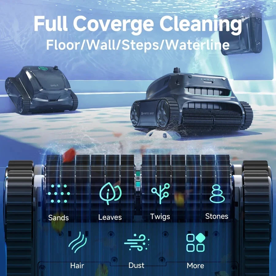 WYBOT S2 Cordless Robotic Pool Cleaner – Model WY210C – Automatic Vacuum
