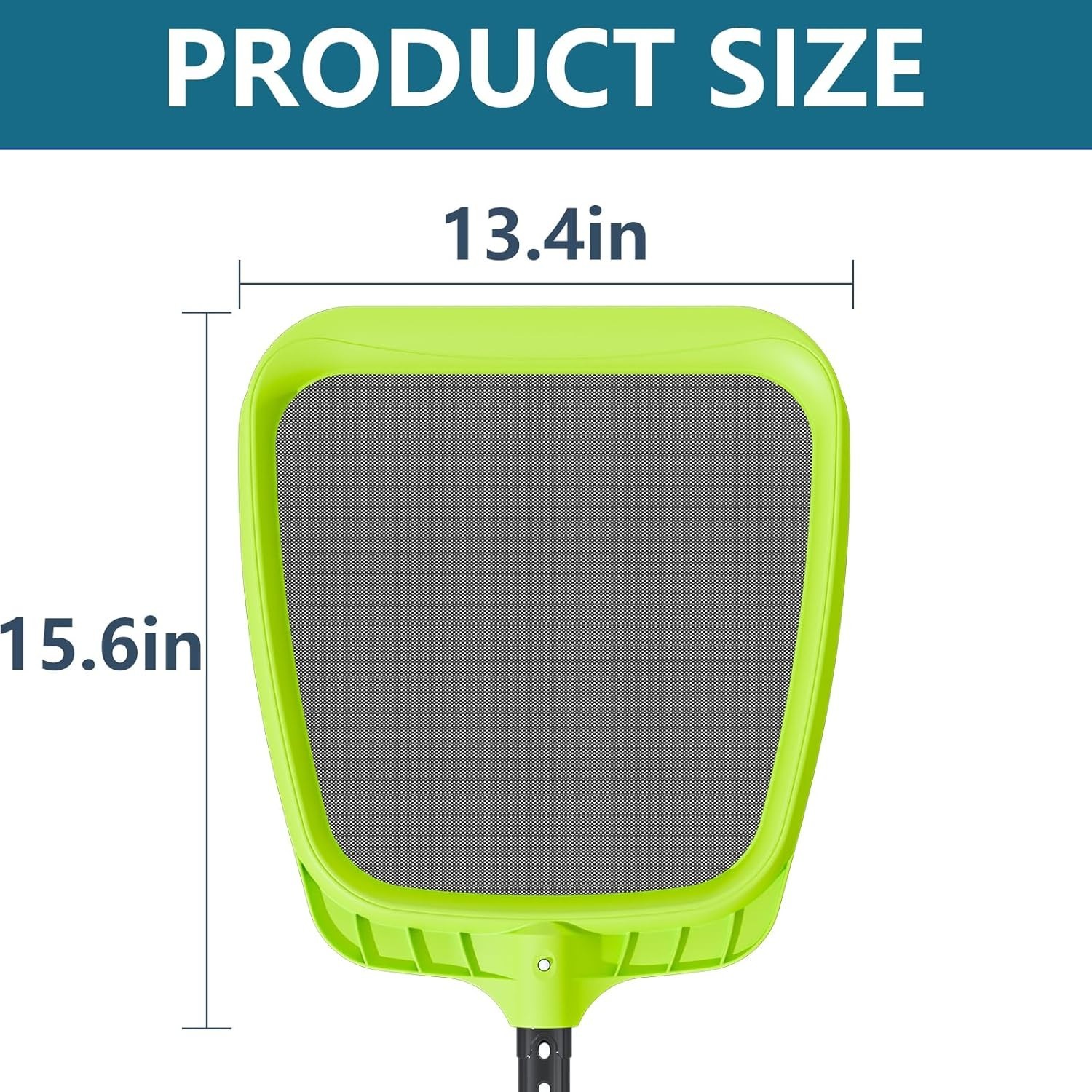 Pool Skimmer Net Professional Heavy Duty Reinforced Frame Nylon Flat Leaf Rake
