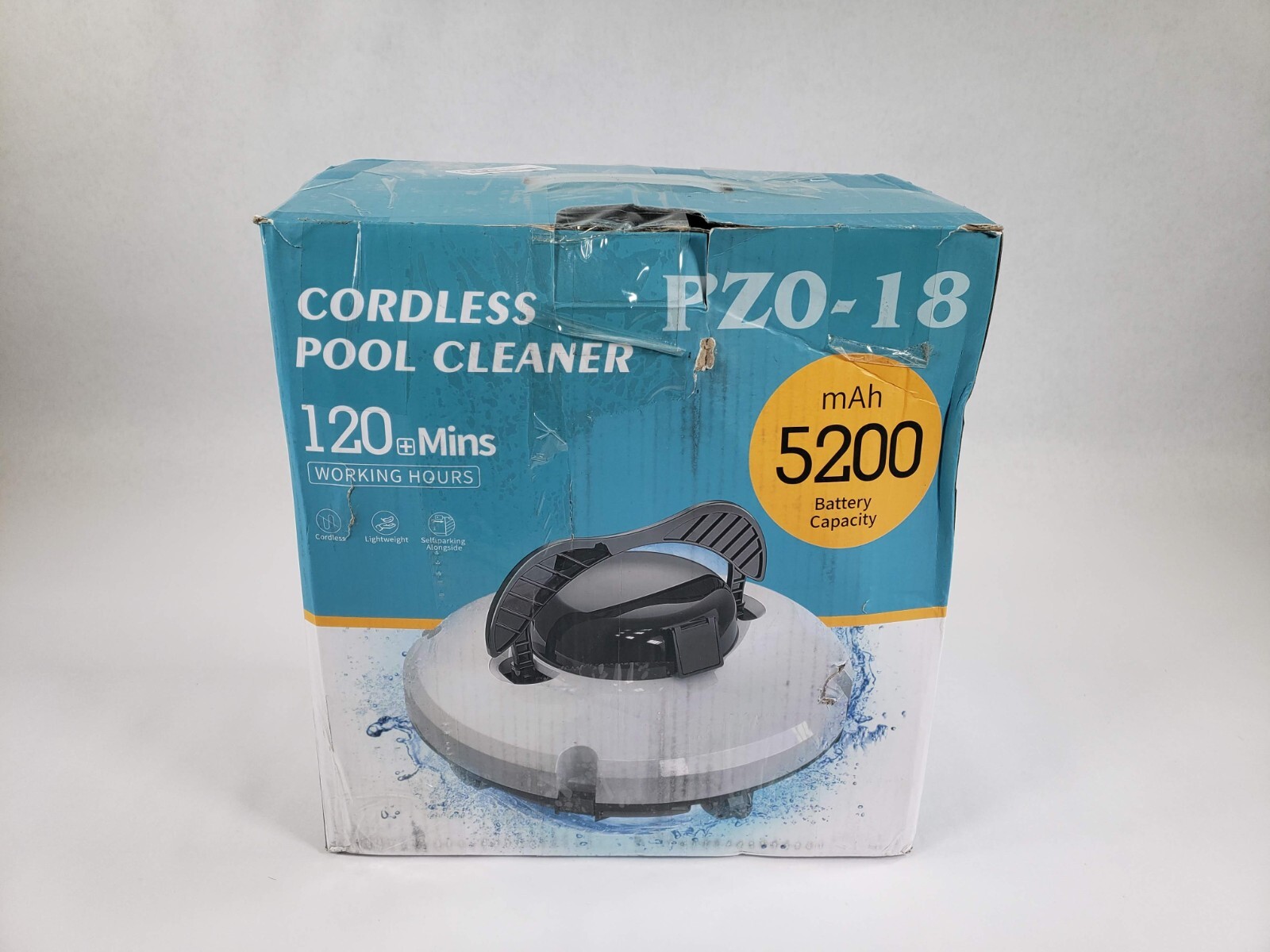Cordless Pool Vacuum for Above Ground Pool Up to 1000 Sq.Ft DAMAGED HANDLE, USED