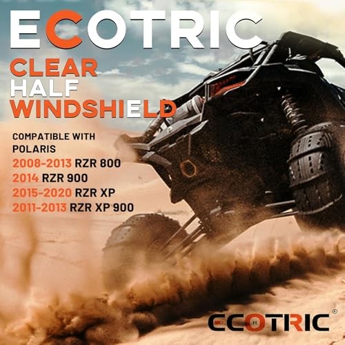 Clear Half Windshield Polycarbonate Compatible with Polaris 2008-2013 RZR 800