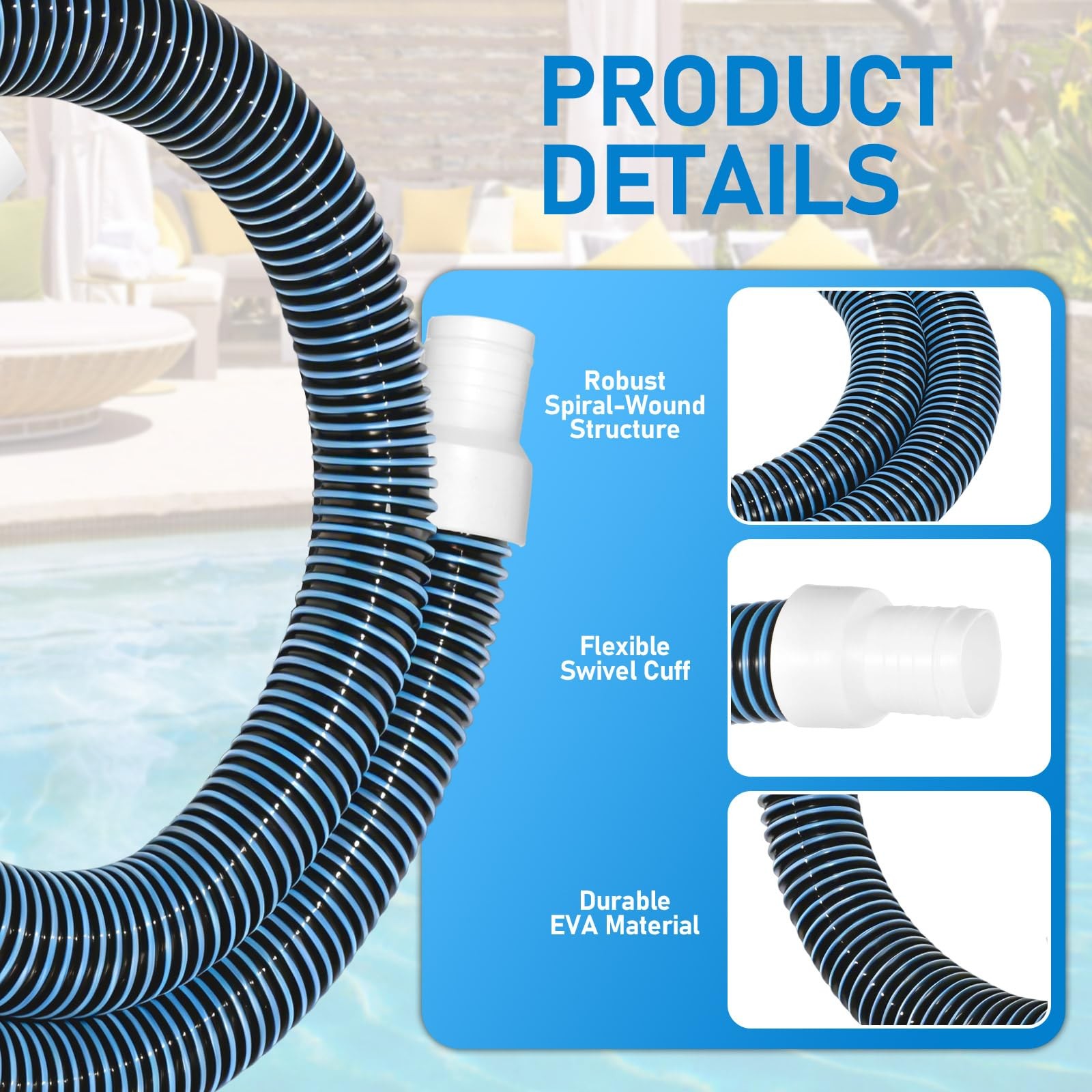 Conderyang 2Pack 1.2559In Eva Pool Professional Hoses 2026 Upgrade Flexible