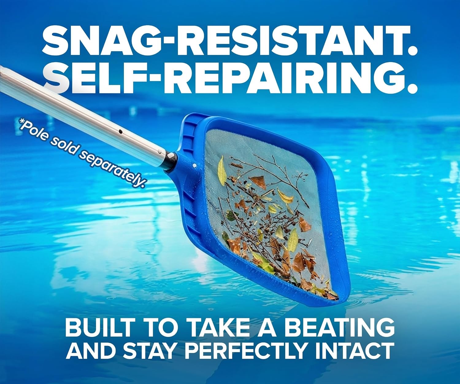 Pool Leaf Skimmer Net for Cleaning // Heavy Duty Pool Leaf Skimmer Attachment –