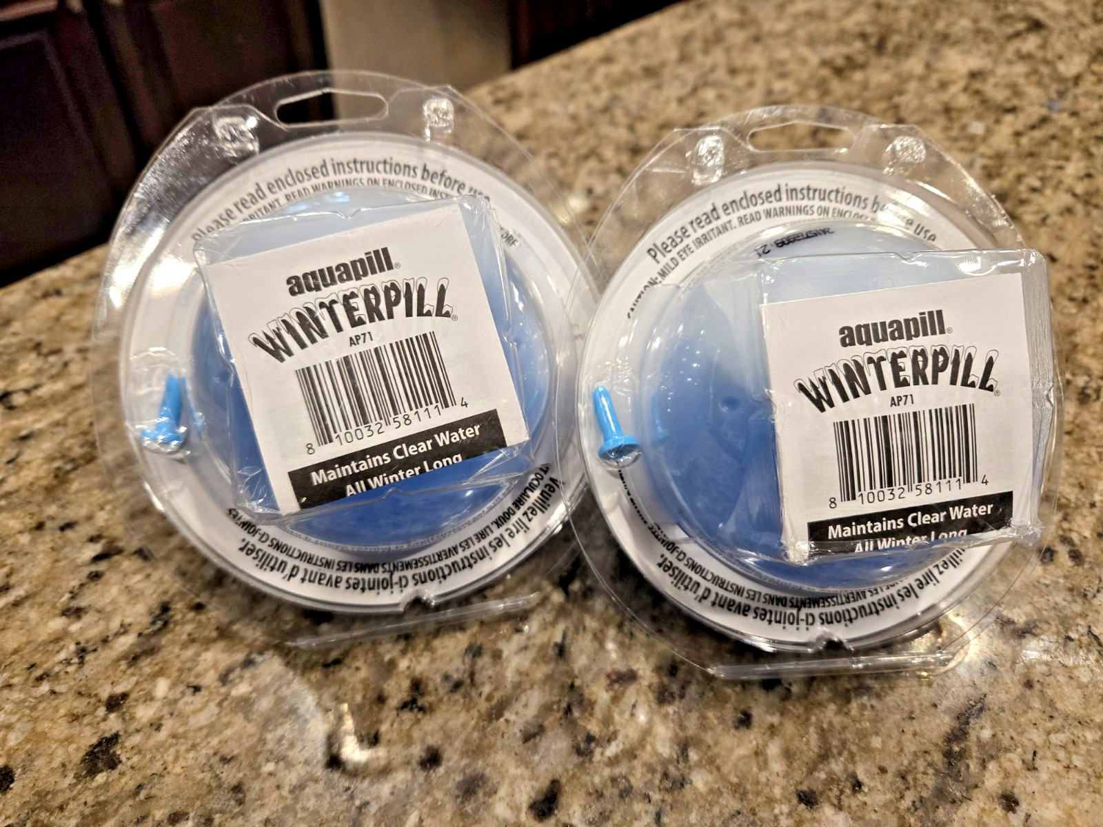 AquaPill WinterPill 2-Pack, All-In-One Pool Winterizer Ball, AP71, 30K Gal, New!