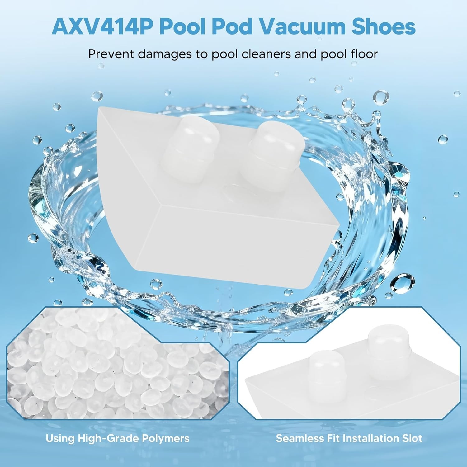 8-Pack Replacement Pod Shoes for Hayward Navigator Pool Vac – Durable Polymer