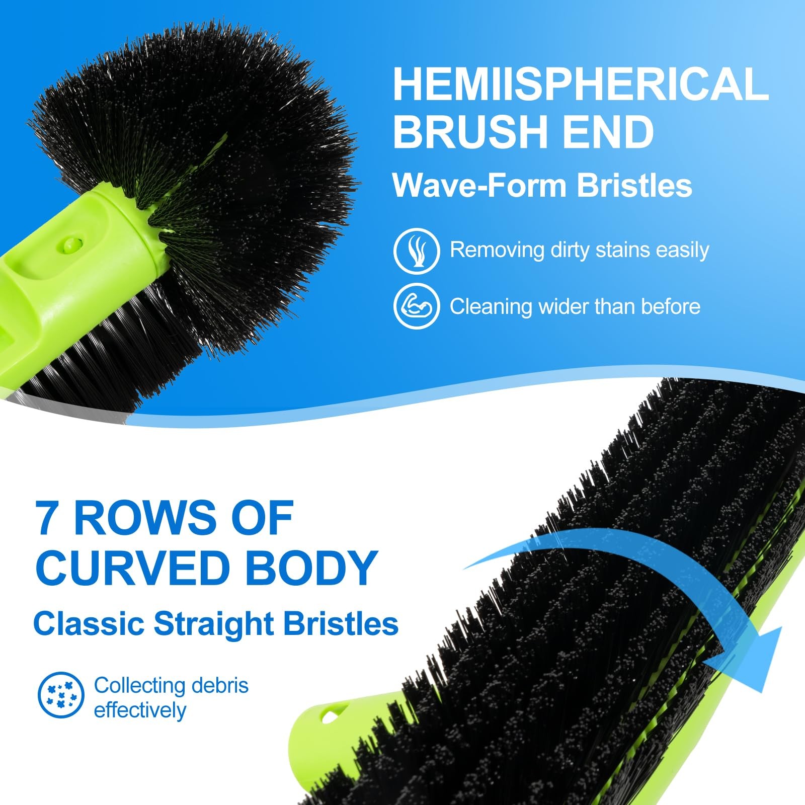 20&Prime; Pool Brush Head for Inground/Above Ground Cleaning Walls and Floors