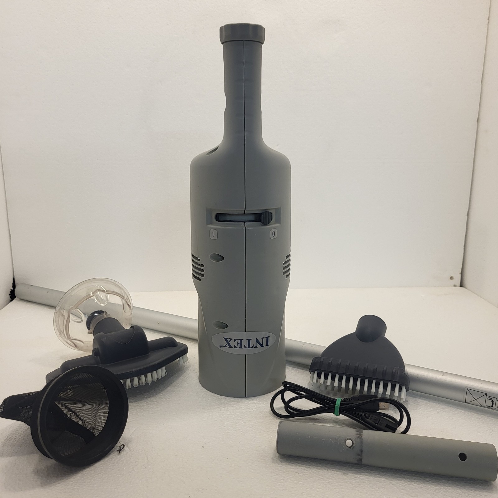 Intex Handheld Rechargeable Vacuum Two Interchangeable Brush Heads Model: 28620E