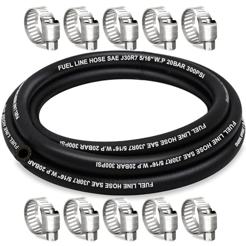 Fuel Line 5/16 Inch ID, Fuel Hose 10FT, J30R7 Fuel Line Hose NBR with 10