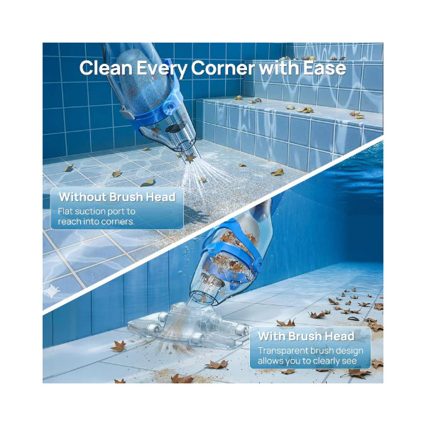 Consciot Cordless 1320 GPH Pool Vacuum Cleaner 22 GPM Rechargeable Handheld