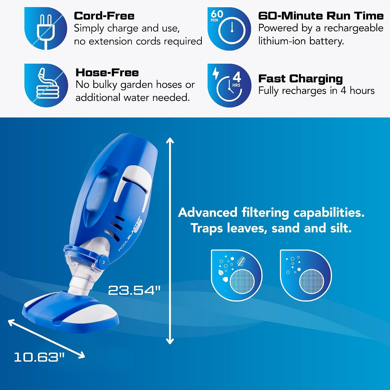 NEW 2026 POOL BLASTER Max Cordless Pool Vacuum for Inground & Above Ground Pools