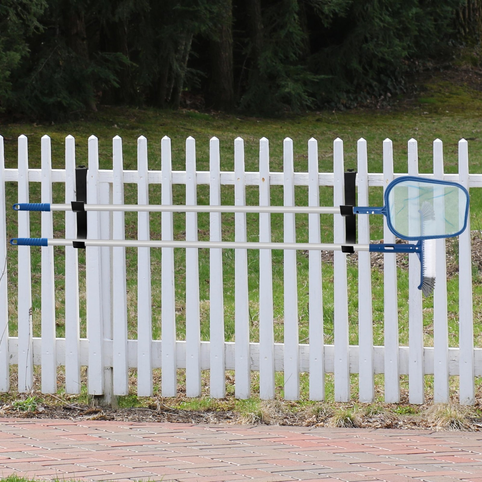 Adjustable Heavy Duty Pool Fence Hooks – 2 Pcs Slip-On Hangers for Pool Equipmen