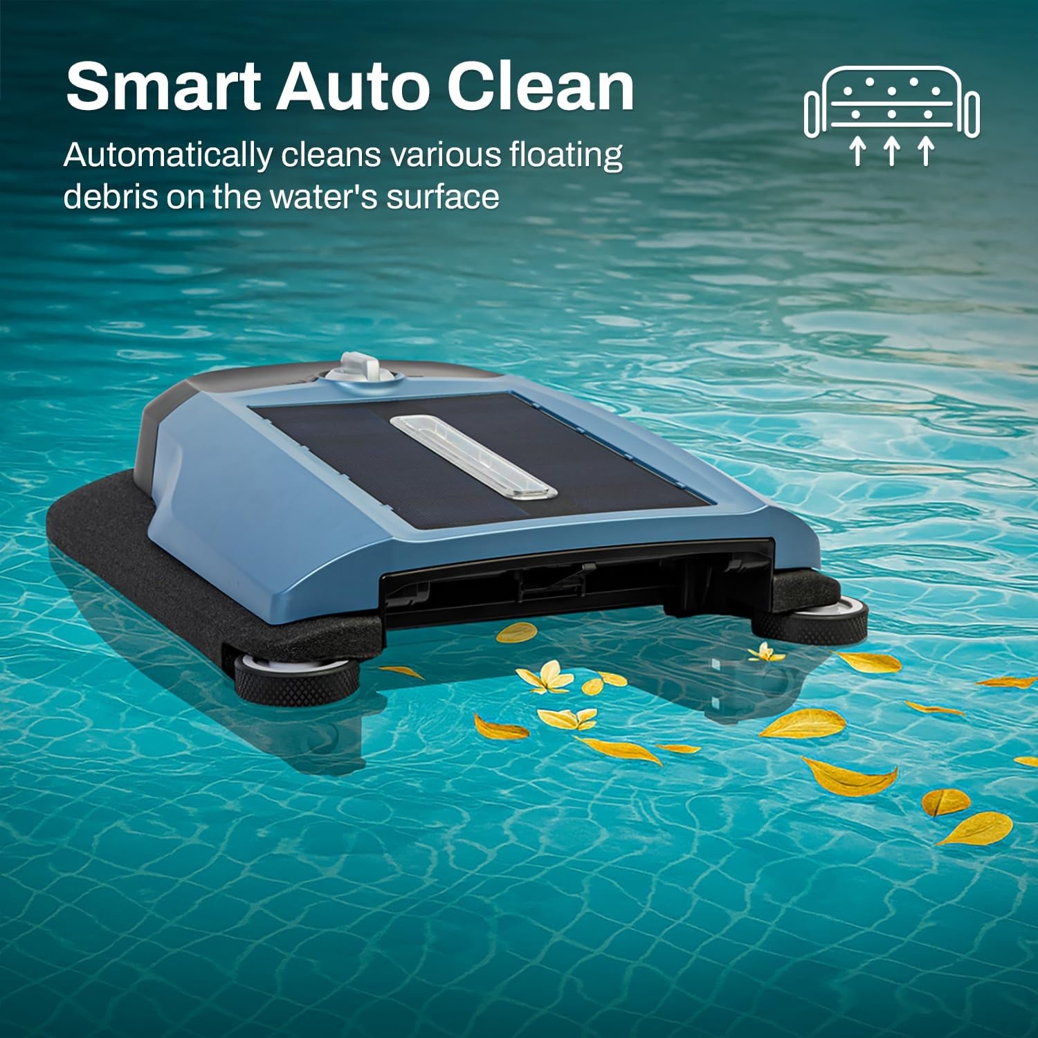 Betta Flex Solar Pool Skimmer – Cordless, Dual Modes, Blue