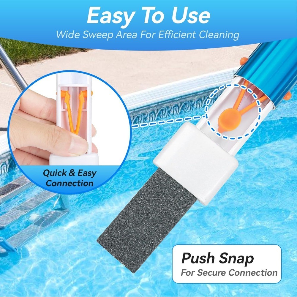Pool Pumice Stone & 5.5&Prime; Stainless Steel Brush Kit with Handle | Pumice Stone