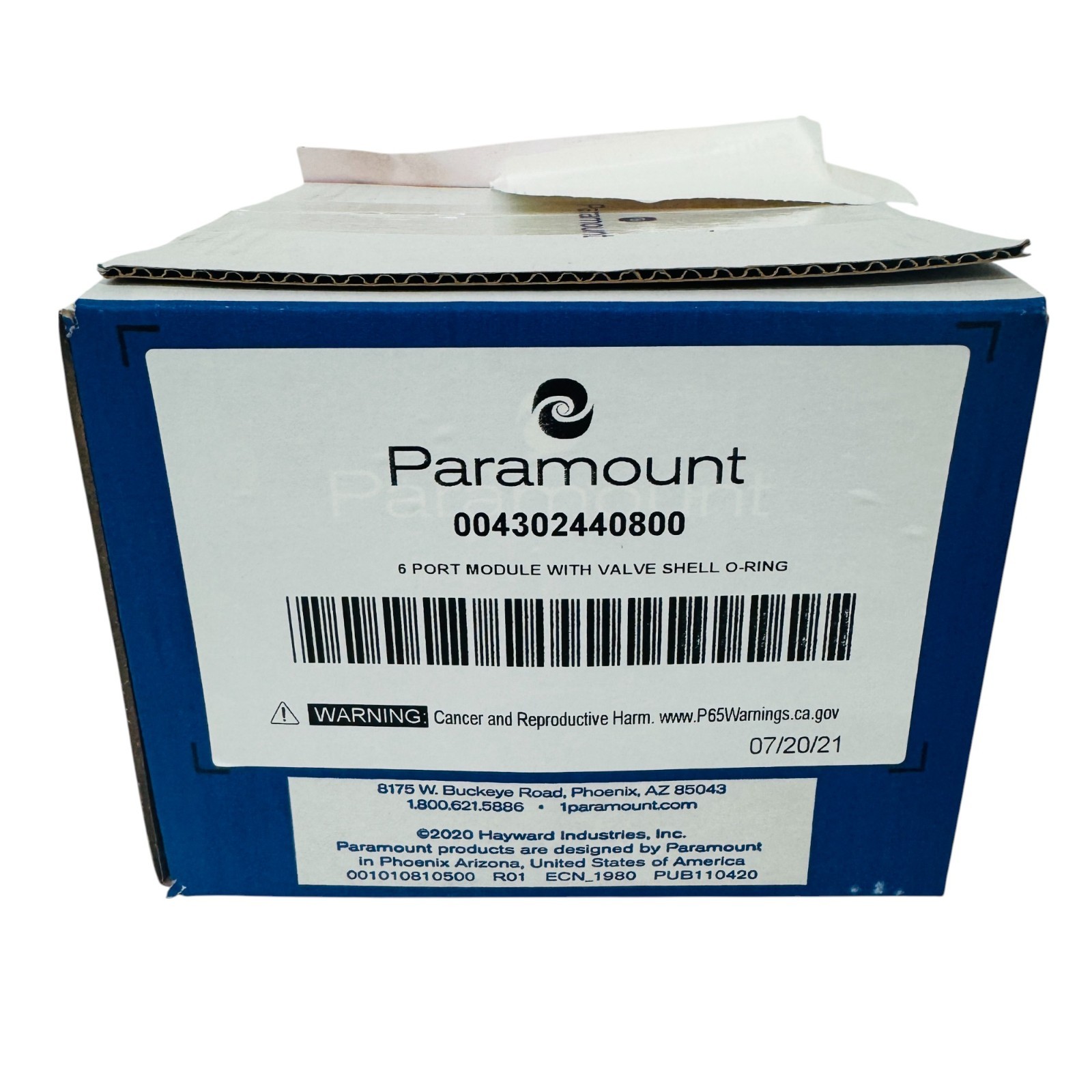 Paramount Pool Cleaning 6 Port Water Valve Module with Shell 2in 004-302-4184-03