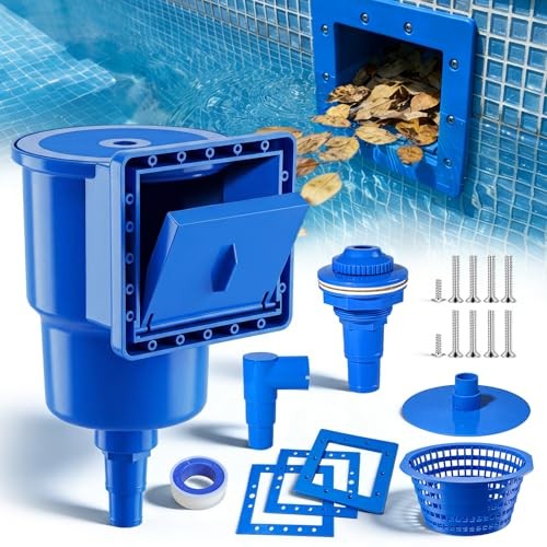 Above Ground Pool Skimmer, Heavy Duty Through-Wall Mount Pool Skimmer Kit with