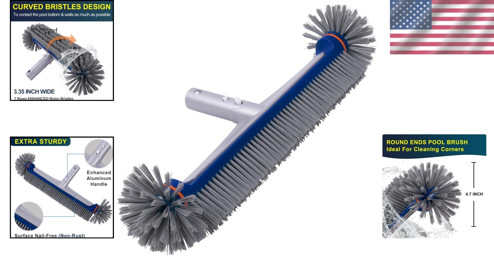 360° Pool Brush Head – Inground/Above Ground
