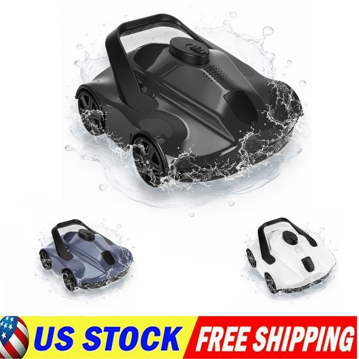 ✨Robotic Pool Cleaners Cordless for Above Ground Pools Portable 130 Min Runtime
