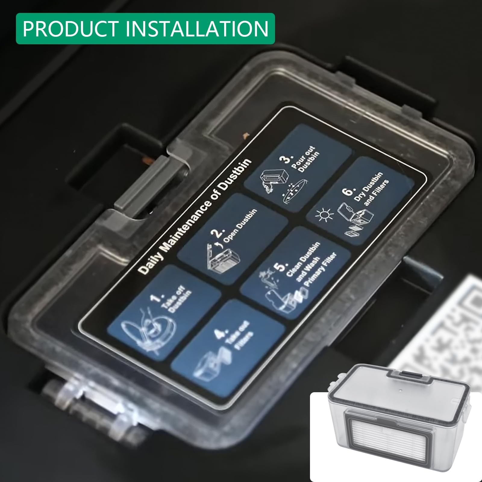 Robot Vacuum dustbin, Sweeping Robot Box Water Tank,Robot Vacuum Replacement …