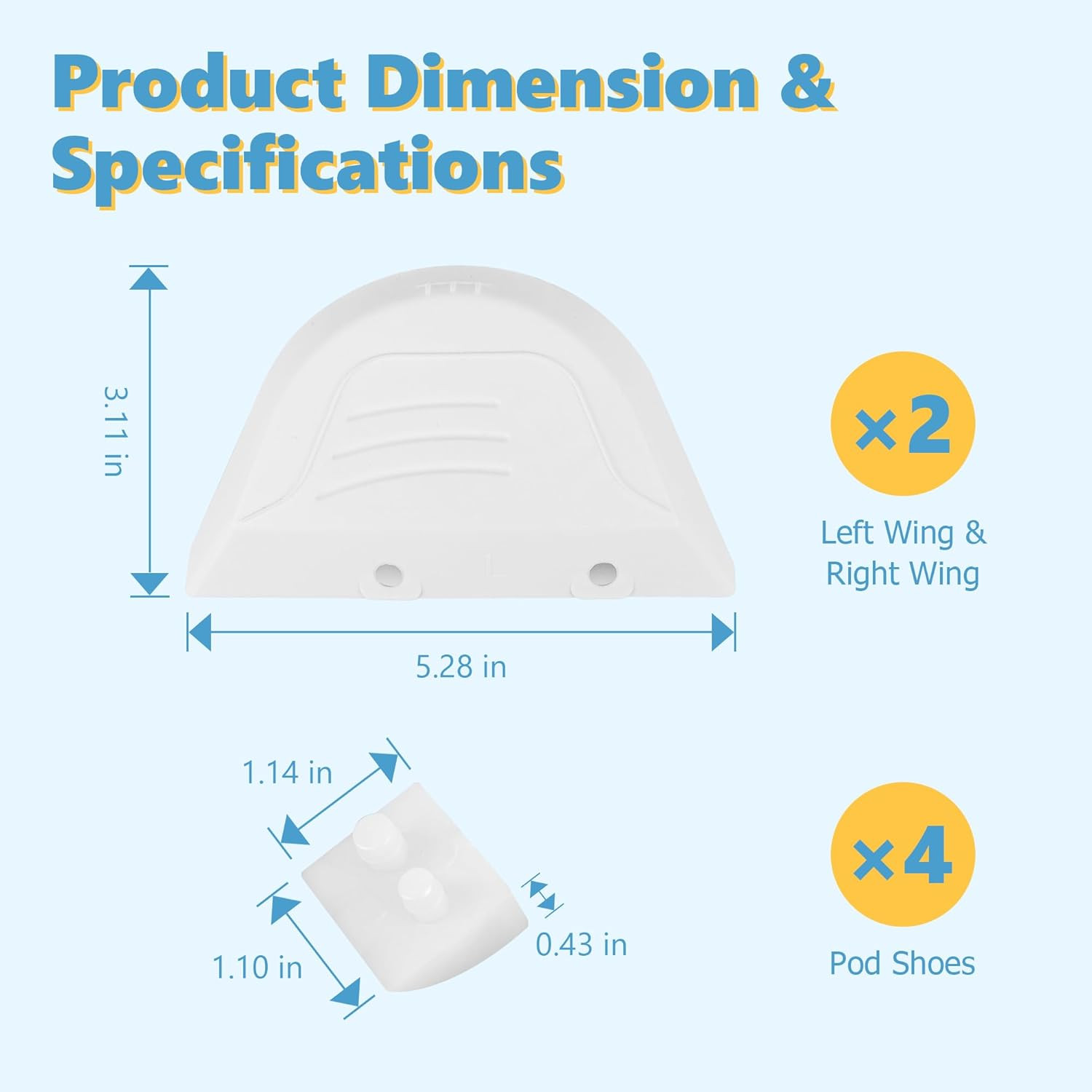 Funmit Wing and Pod Shoe Combo Maintenance Kit AXV414604WHP