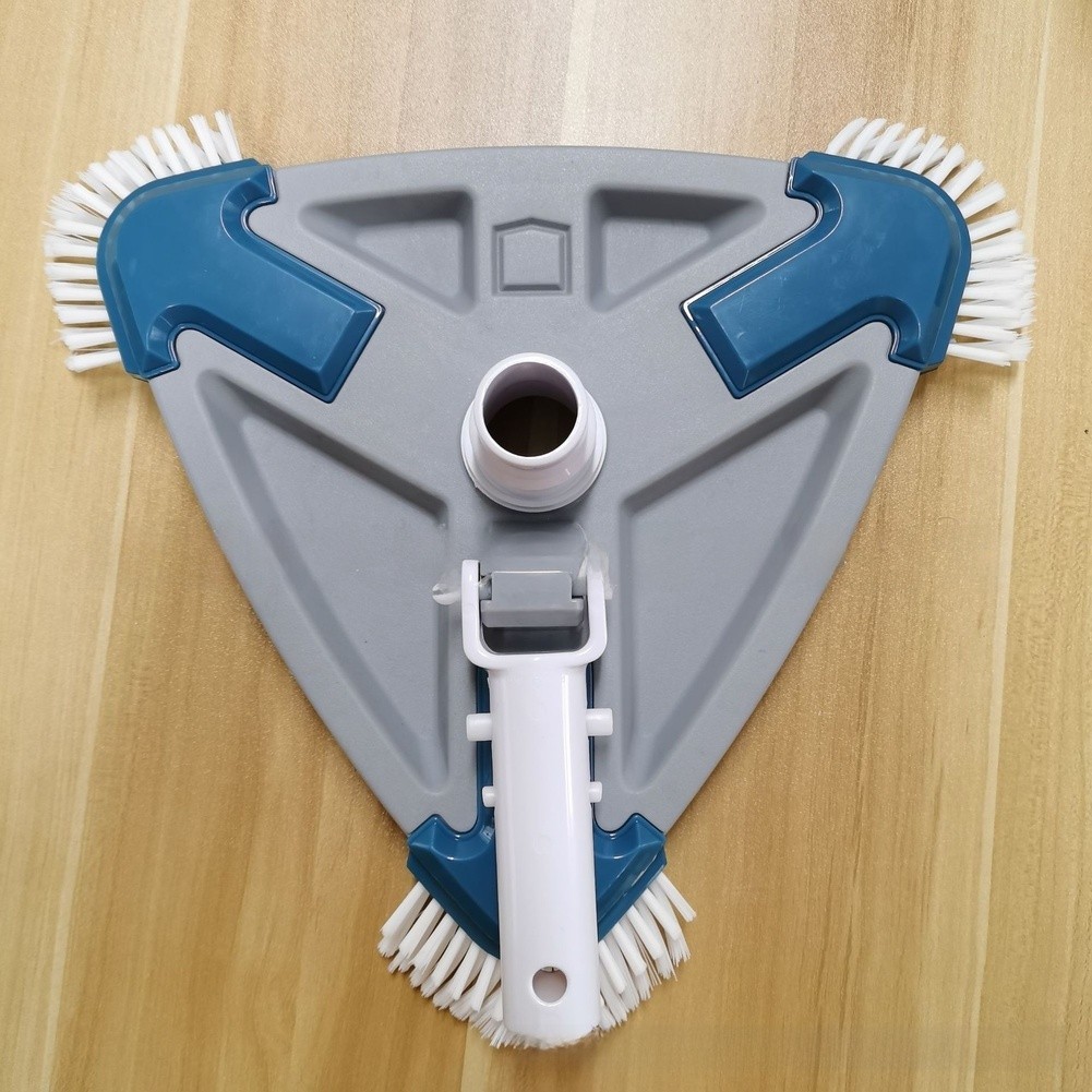 Triangle Pool Brush for Swimming Pools and Fish Ponds with Fastener System