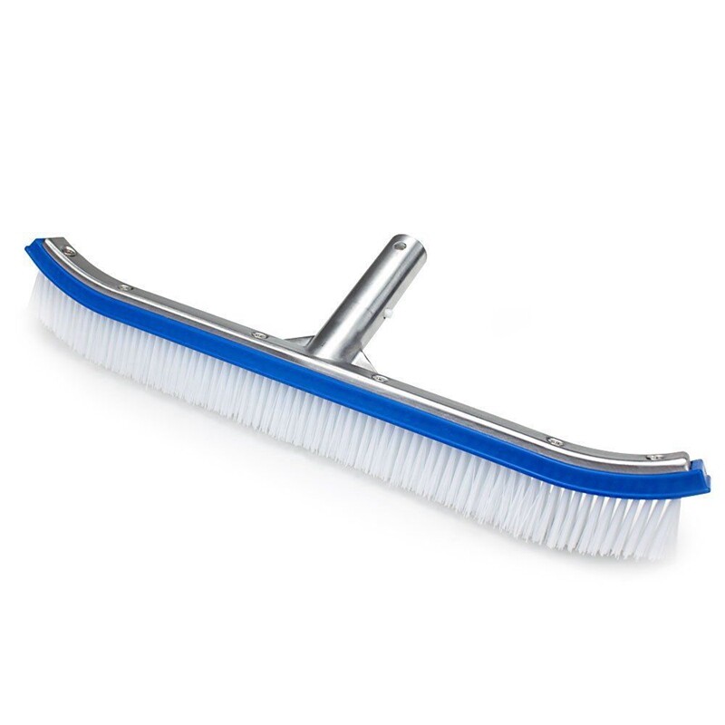 18&Prime; Heavy Duty Swimming Pool Wall Floor Algae Aluminum Back Brush Head Broom