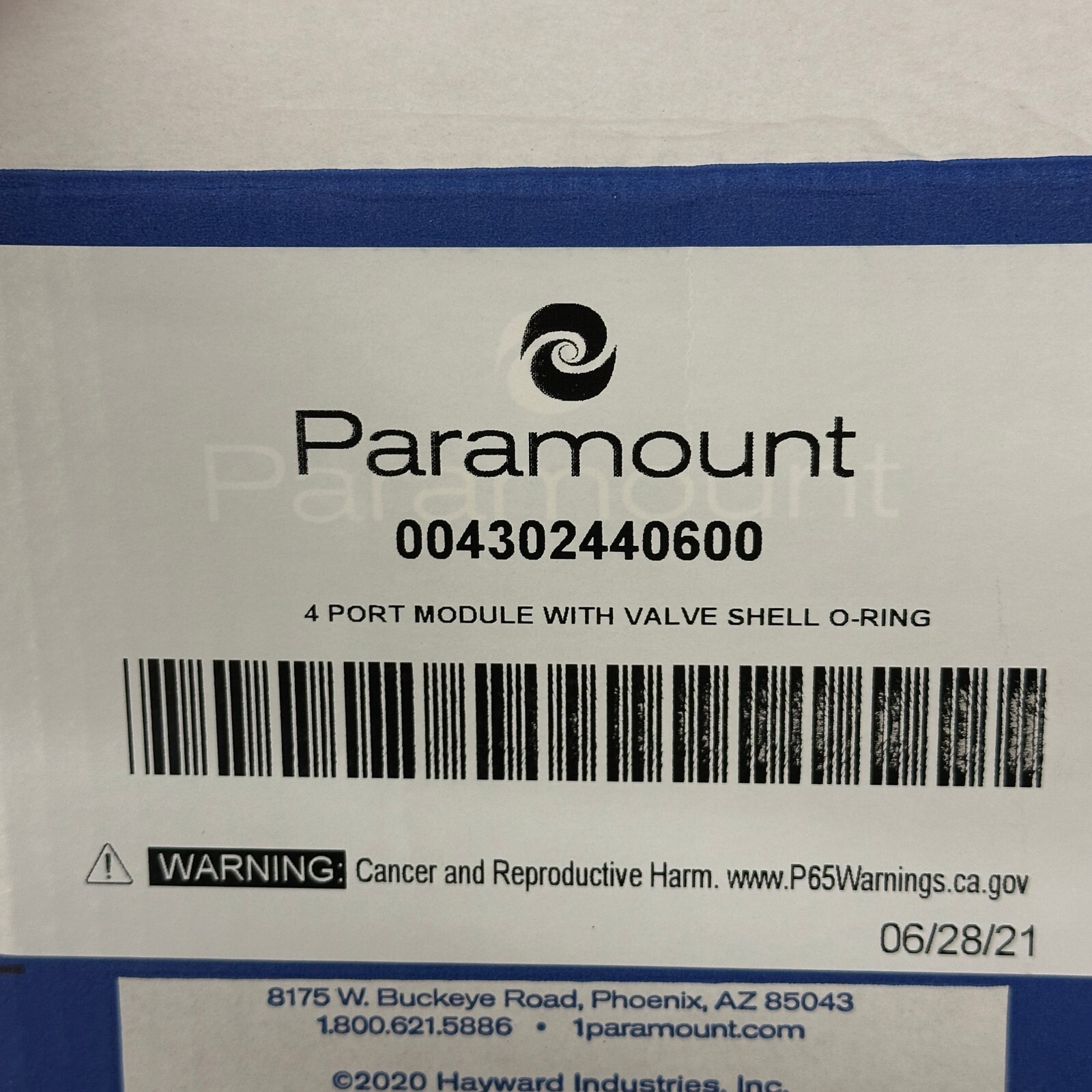 Paramount Pool Cleaning 4 Port Water Valve Module with Sheel 2in 004-302-4176-03