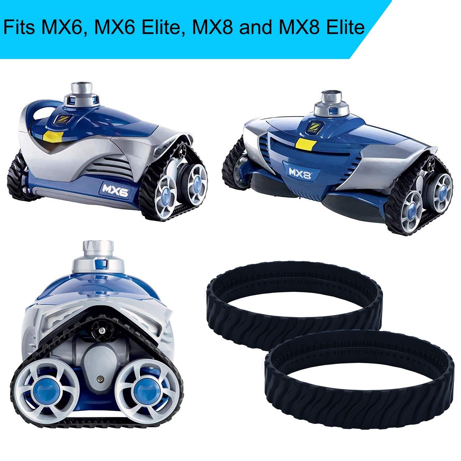 2 Pack Fit for Zodiac Baracuda MX8 MX6 Pool Cleaner R0526100 Ultra Durable Track