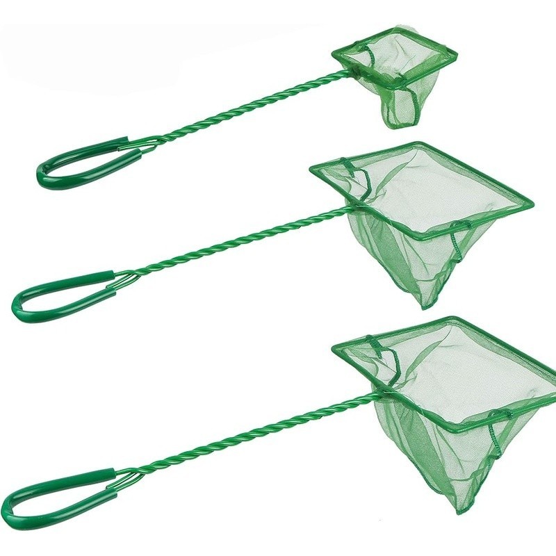 3 Pack Fish Net Soft Nylon Mesh Aquatic Pet Handling Debris Skimmer Helper New