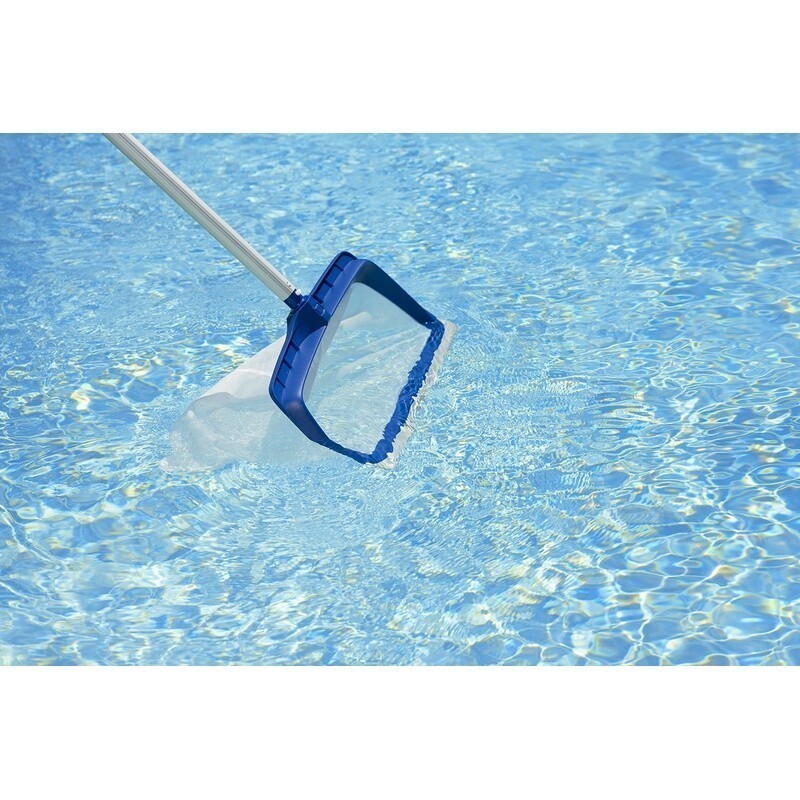 Vinyl Liner Swimming Pool Rake W/ Rubber Bumper Heavy Duty Nylon Net Tool New