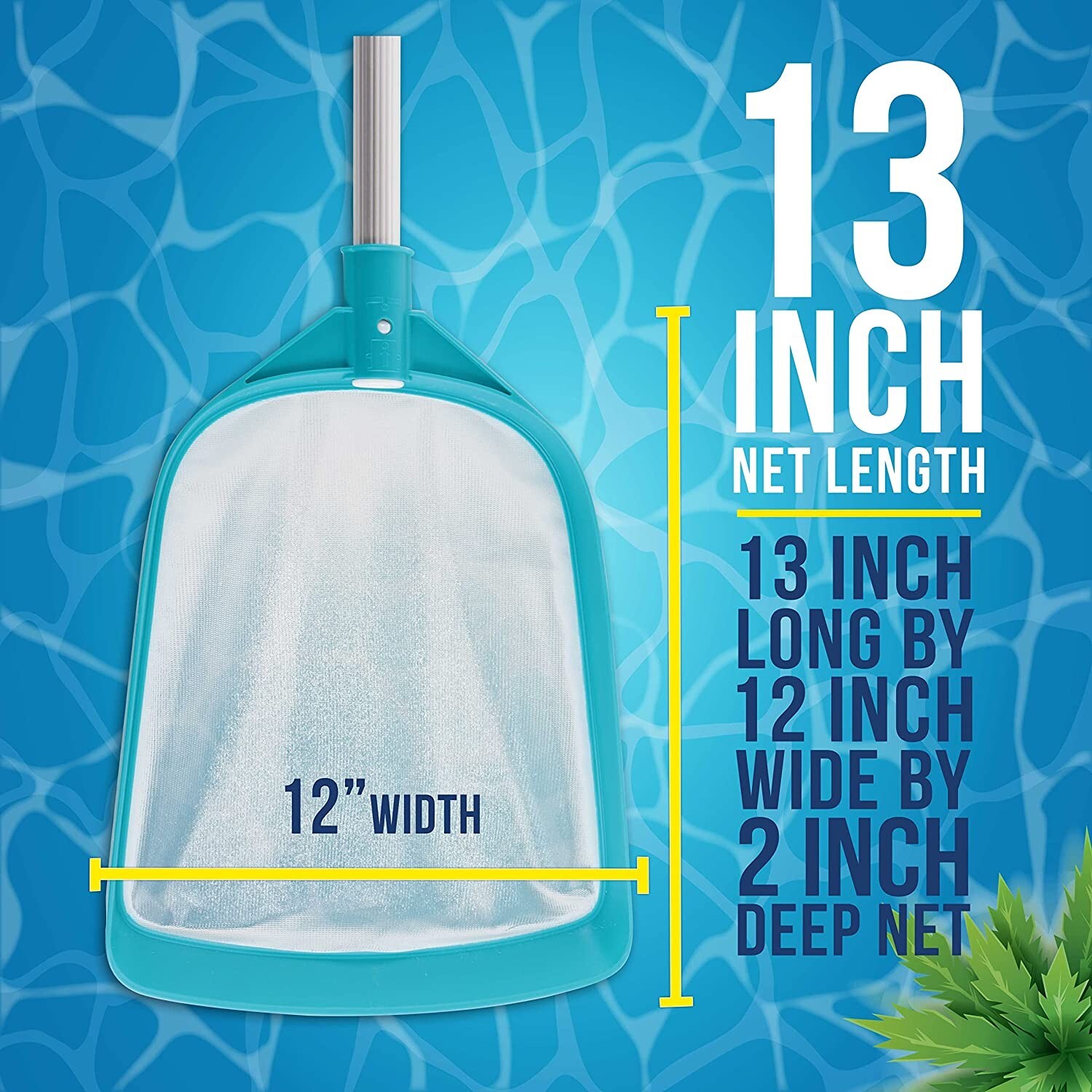 Escoba Con Red Malla Para Sacar Remover Limpiar Piscina Basura Hojas Estanques
