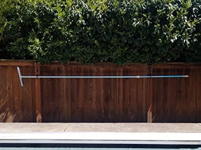 Durable Heavy-Duty Pool Pole Hangers – Multi-Functional 4pc Black Aluminum Set