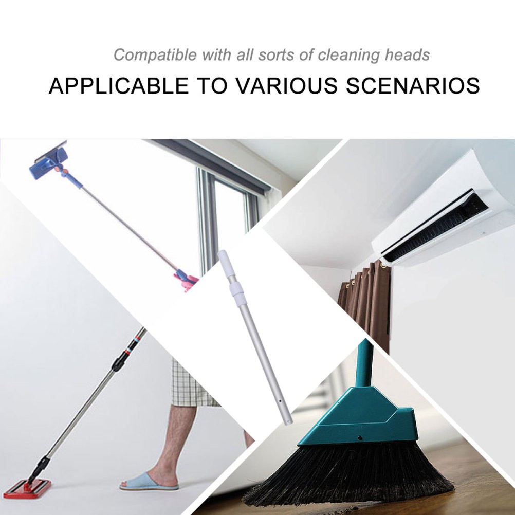 3 Set of Aluminum Cleaning Poles for Pool Lifesaving Equipment Silver