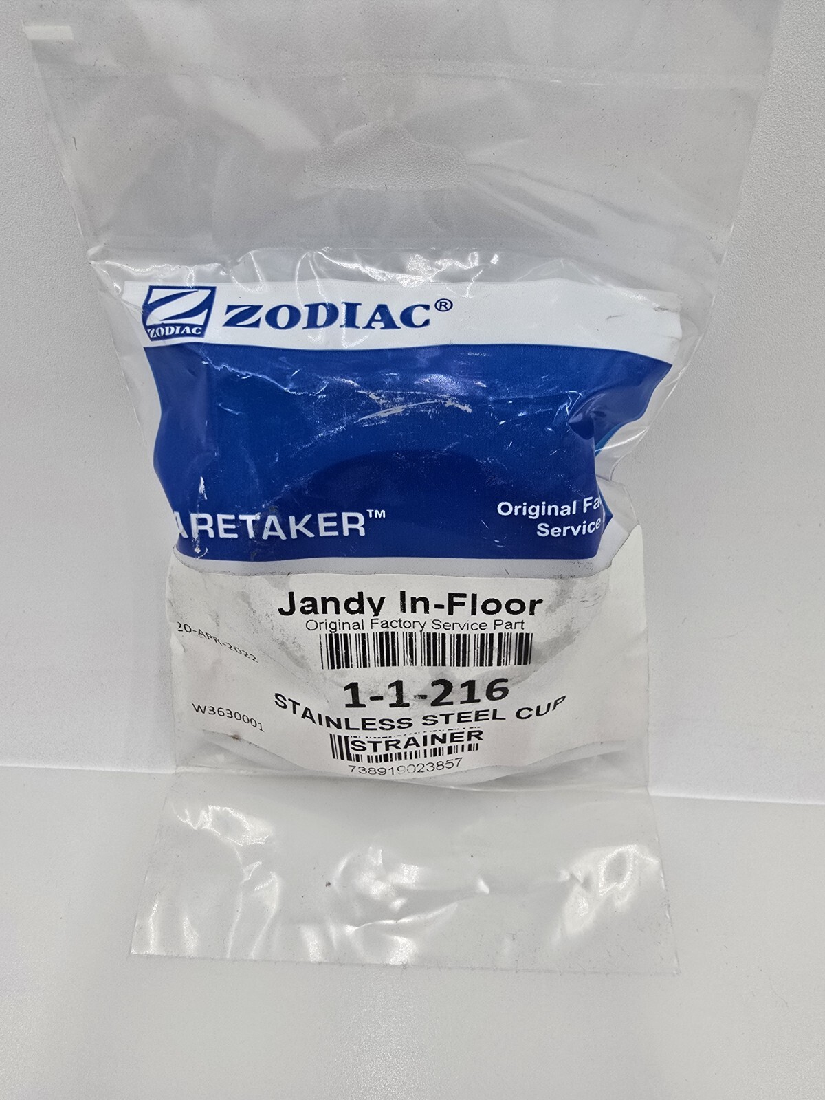 Zodiak Jandy Stainless Steel Cup Strainer Environ Pool Dust & Vac Caretaker