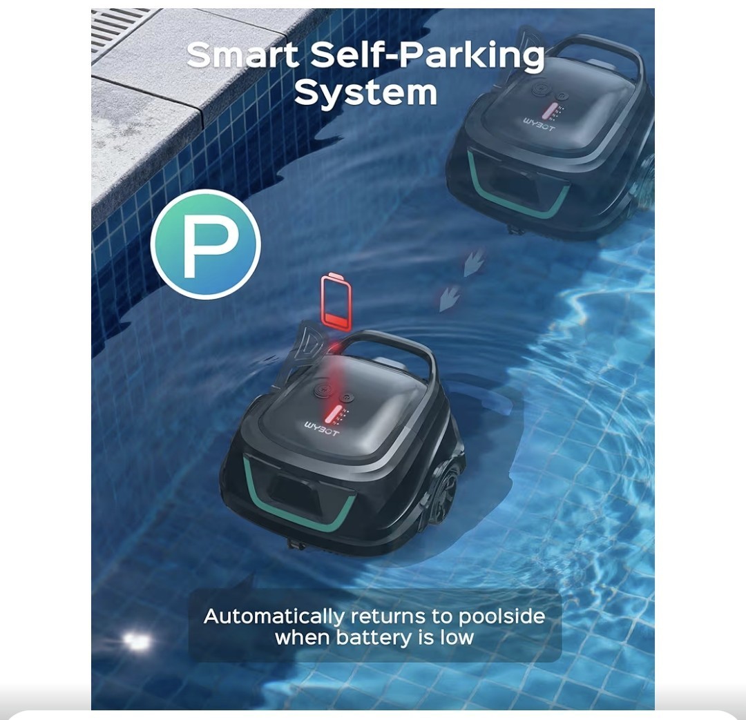 WYBOT A1 Cordless Robotic Pool Cleaner, Automatic Pool Vacuum for Above Ground